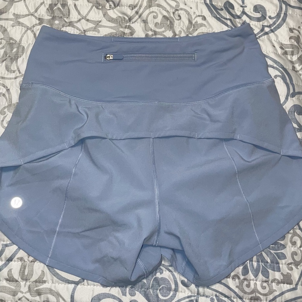 Lululemon Speed Up High-Rise Short 4” Blue Linen